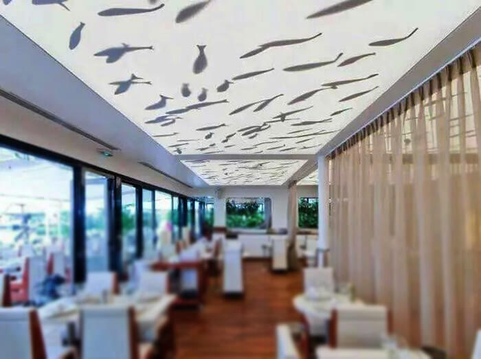 上海酒店餐厅软膜天花吊顶厂家